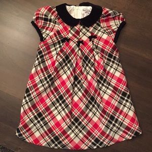 Hartstrings holiday plaid dress, size 18M